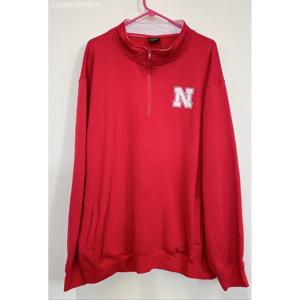 Colosseum Red Nebraska Haskers Tortugas Logo Quarter-Zip Jacket - Red - Size 3XL